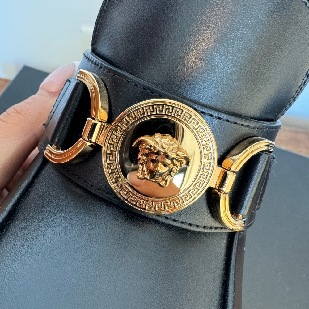 NEW Versace Leather Platform Loafers
